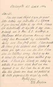 Letter from Frederick Douglass to Robert C. Winthrop, Jr., 3 March 1882