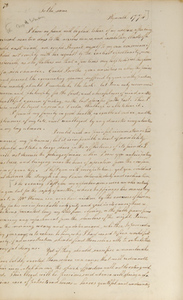 Letter from Mercy Otis Warren to Hannah Winthrop (letterbook copy), [after 5 November 1771], "I know my friend will be glad..."