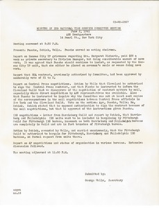 Minutes of International Executive Board National Wire Service Committee Meeting, American Newspaper Guild
