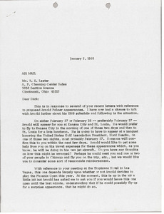 Letter from Mark H. McCormack to Arnold Palmer Dry Cleaning Centers