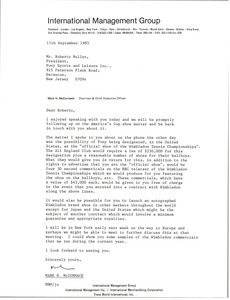 Letter from Mark H. McCormack to Roberto Muller