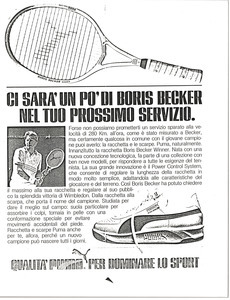 Boris Becker Wimbledon shoe advertisement