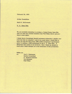 Memorandum from Mark H. McCormack to Arthur Rosenblum