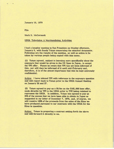 Memorandum from Mark H. McCormack to file