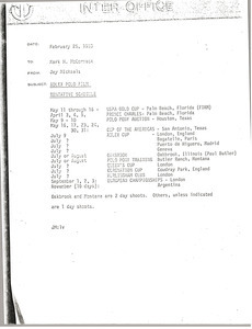 Memorandum from Jay Michaels to Mark H. McCormack