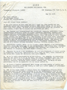 Letter from Joe Felshin to Frank Collier
