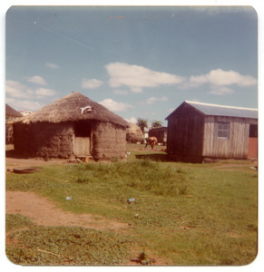 A small village on the way to the game reserve: "The old and the new"