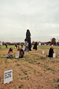 Tombstones planted in Pentagon protest