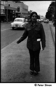 Verandah Porche hitchhiking on the streets of Berkeley