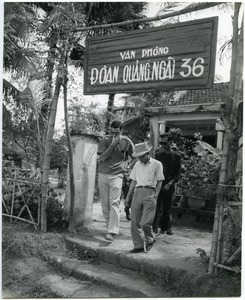 David Entin and Lt. Le leaving headquarters