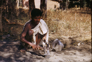 Munda blacksmith in the Ranchi district