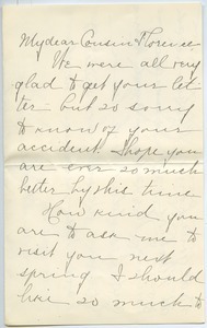 Letter from Harriet Cooper Gardner to Florence Porter Lyman