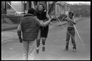 Jump rope, Quincy Street (probably near intersection with Colton Street), Springfield, Mass.