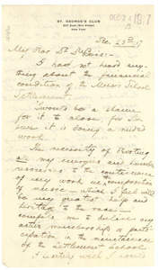 Letter from H. T. Burleigh to W. E. B. Du Bois