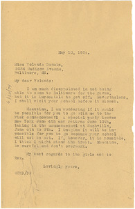 Letter from W. E. B. Du Bois to Yolande Du Bois