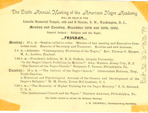 The Sixth Annual Meeting of the American Negro Academy