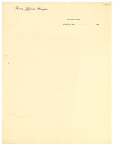 Thomas Jefferson Flanagan letterhead