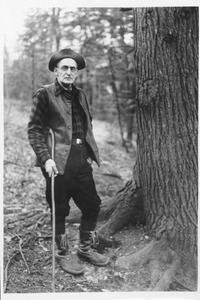 Charles Hiram Thayer with walking stick