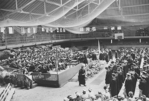 Graduates receive their degrees in Curry Hicks Cage