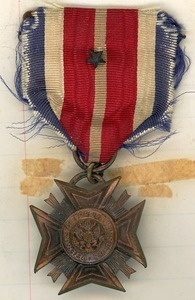 Ribbon and medal: Veterans of Foreign Wars Post Commander, Boston