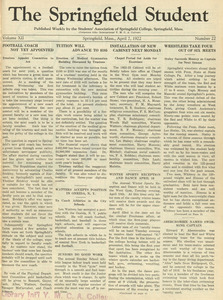 The Springfield Student (vol. 12, no. 22), April 7, 1922