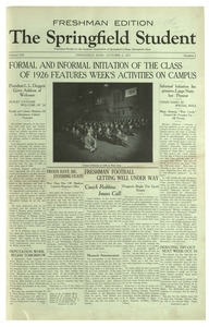 The Springfield Student (vol. 13, no. 02 ), Oct. 06, 1922