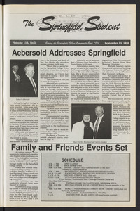 The Springfield Student (vol. 113, no. 2) Sept. 25, 1998