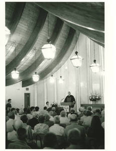 President Locklin on the Dedication Day of Loveland Chapel at Springfield College, 1981