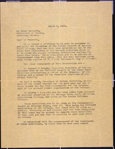 Letter to Naismith from Draper (March 6, 1935)