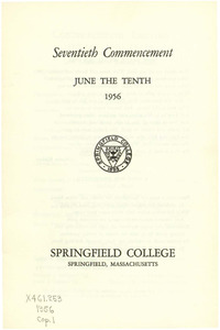 Springfield College Commencement Program (1956)