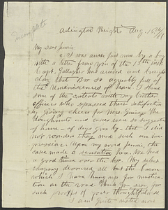 Letter to Jennie Guiney, 1861 August 15