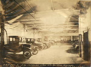 Southerly interior view, Welles Avenue garage