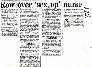 Row Over "Sex Op" Nurse