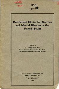 Out-patient clinics for nervous and mental diseases in the United States