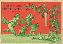 Trade Card for George W. Lane, Printer