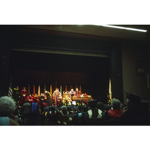 NU 75th anniversary ceremony in Alumni Auditorium, October 1973