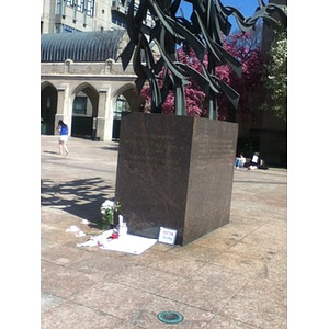 Boston University temporary memorial (2013 Boston Marathon bombing)