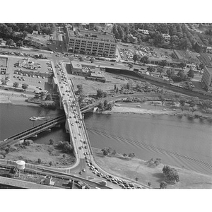 Cottage Farm (Boston University) Bridge, area close up, Boston Globe, Harry Stanton, Boston, MA