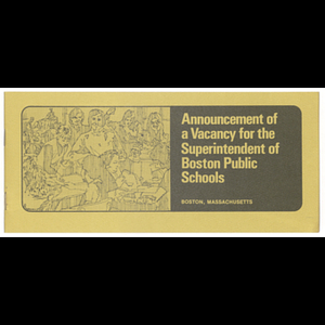 Announcement of a vacancy for the superintendent of Boston Public Schools