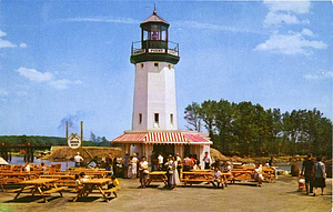 Hawkes Point light house at Pleasure Island