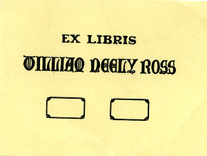 Ex libris William Neely Ross