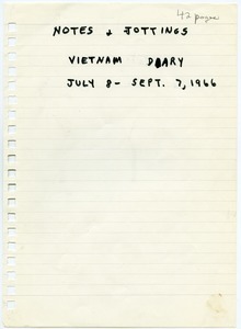 Notes + jottings: Vietnam diary