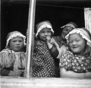 Sami girls in window