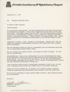 Letter from William E. Stover to whom it may concern