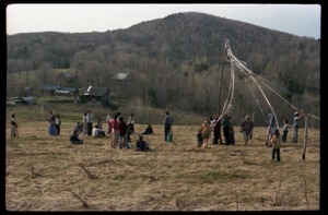 Dancing around the maypole, May Day celebrations, Montague Farm commune