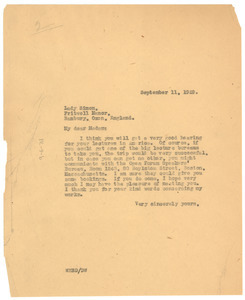 Letter W. E. B. Du Bois to Kathleen Simon