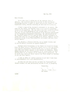 Circular letter from Lee Lorch to unidentified correspondent
