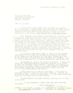 Letter from William W. Krauss to W. E. B. Du Bois