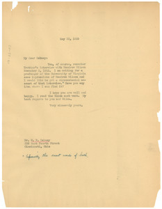Letter from W. E. B. Du Bois to W. P. Dabney