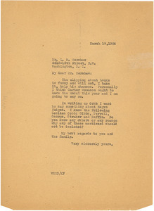 Letter from W. E. B. Du Bois to L. M. Hershaw